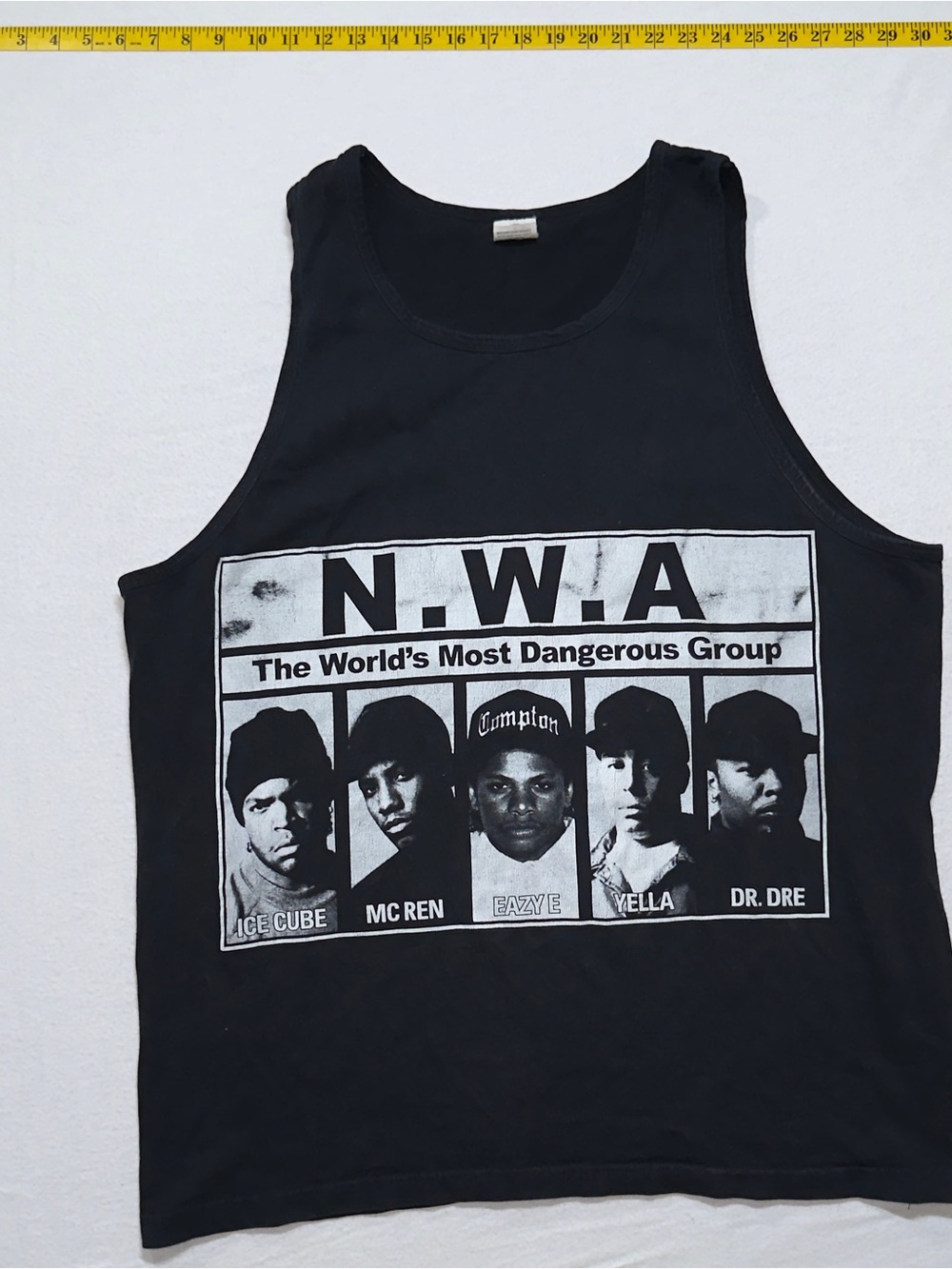 Vintage Pro 5 N.W.A Black Graphic Men’s Tank Top made in USA
